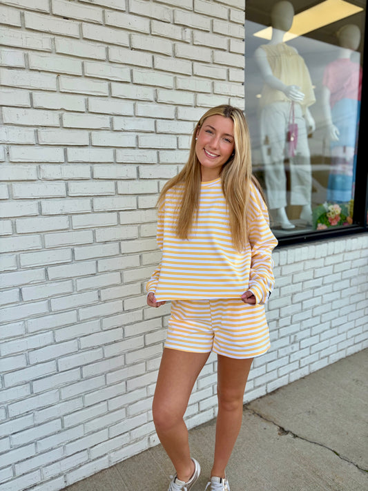Lulu Mac Yellow Stripped Top