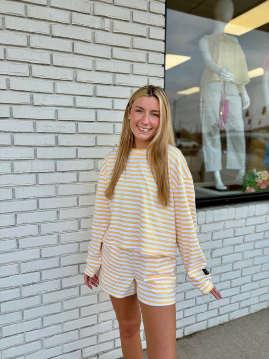 Lulu Mac Yellow Stripped Top