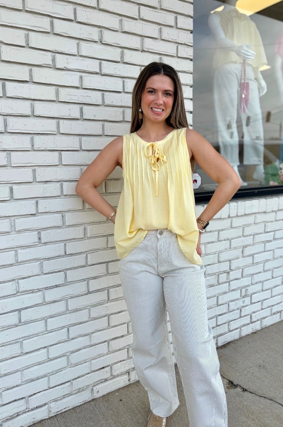 Lemon Pintuck Blouse