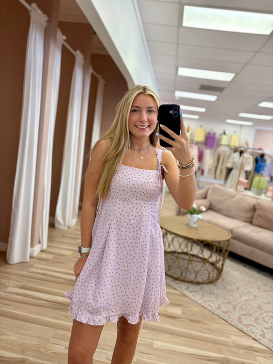 Baby Pink Polka Dot Dress