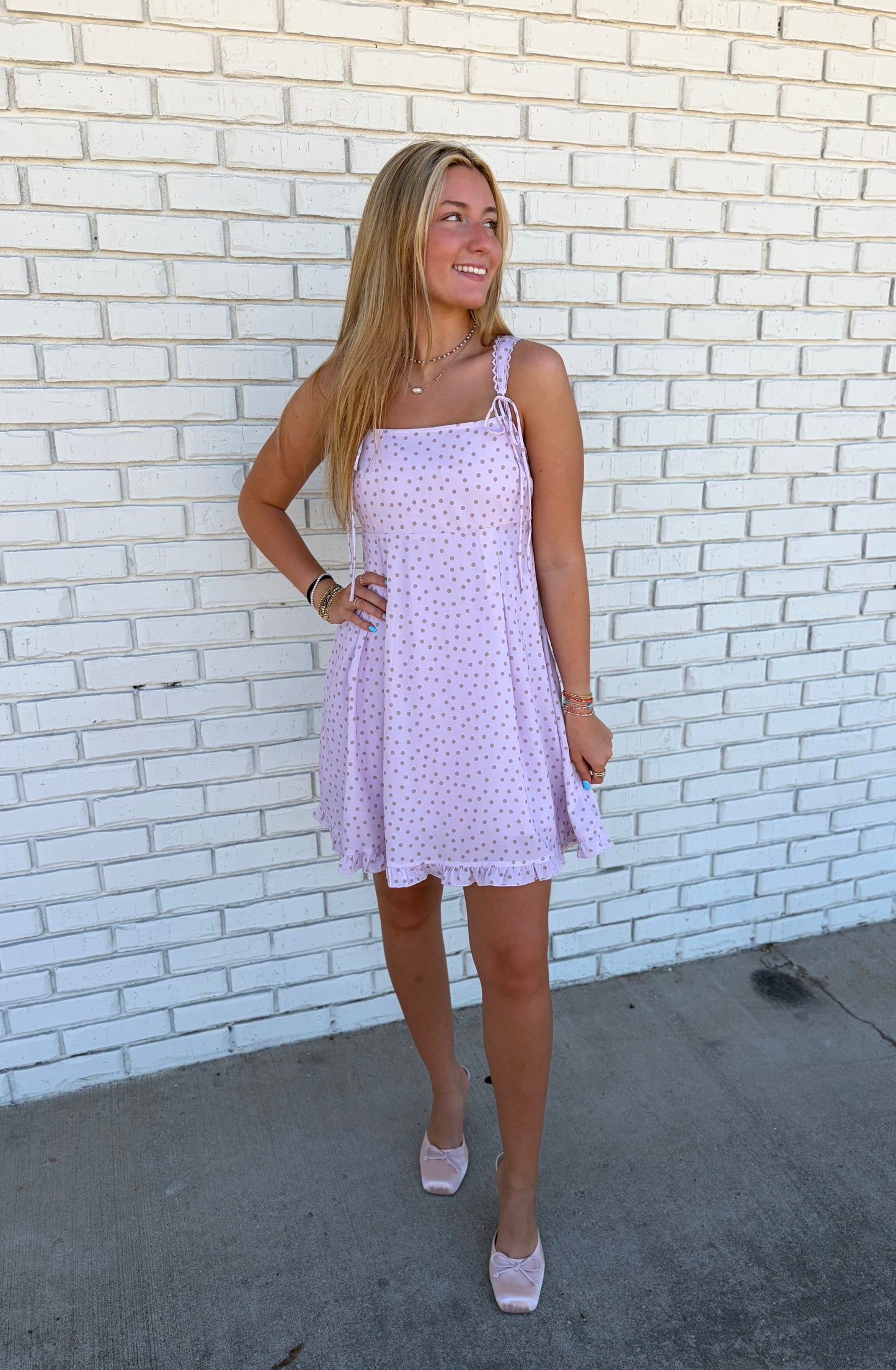 Baby Pink Polka Dot Dress