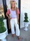 Lavender Bubble Sleeve Top