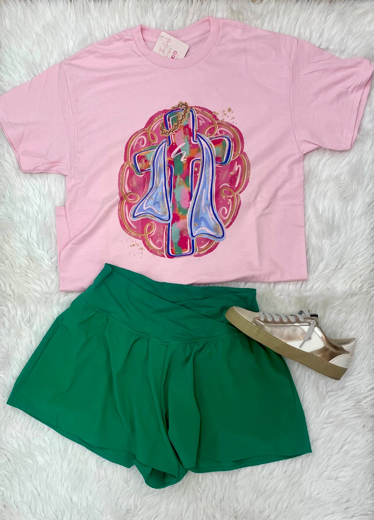 Watercolor Cross Graphic Tee