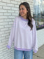 Blue/Pink Striped Mock Neck Pullover