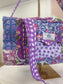 Purple Multi Pattern Duffle Bag