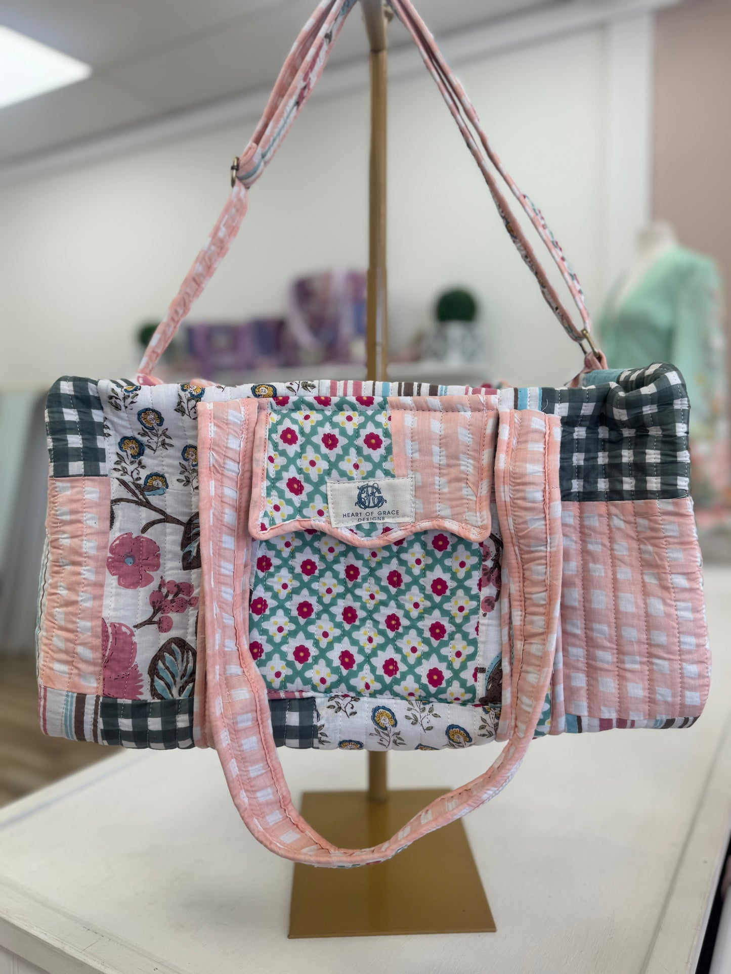 Pastel Multi Print Duffle Bag