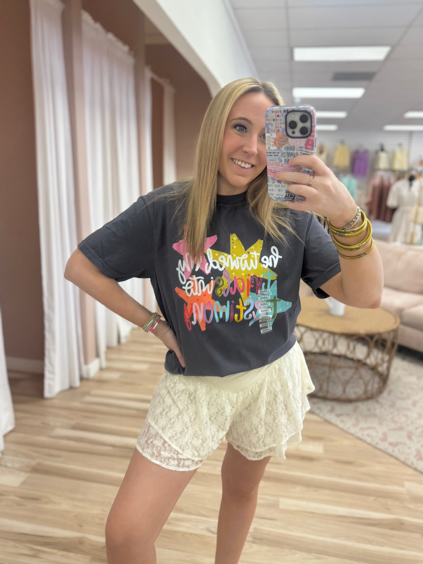 Testify Graphics Trials Into Testimony Graphic Tee – For The Girls Boutique