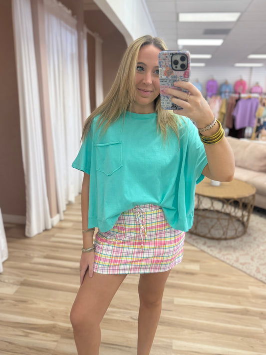 Spring Social Plaid Skort