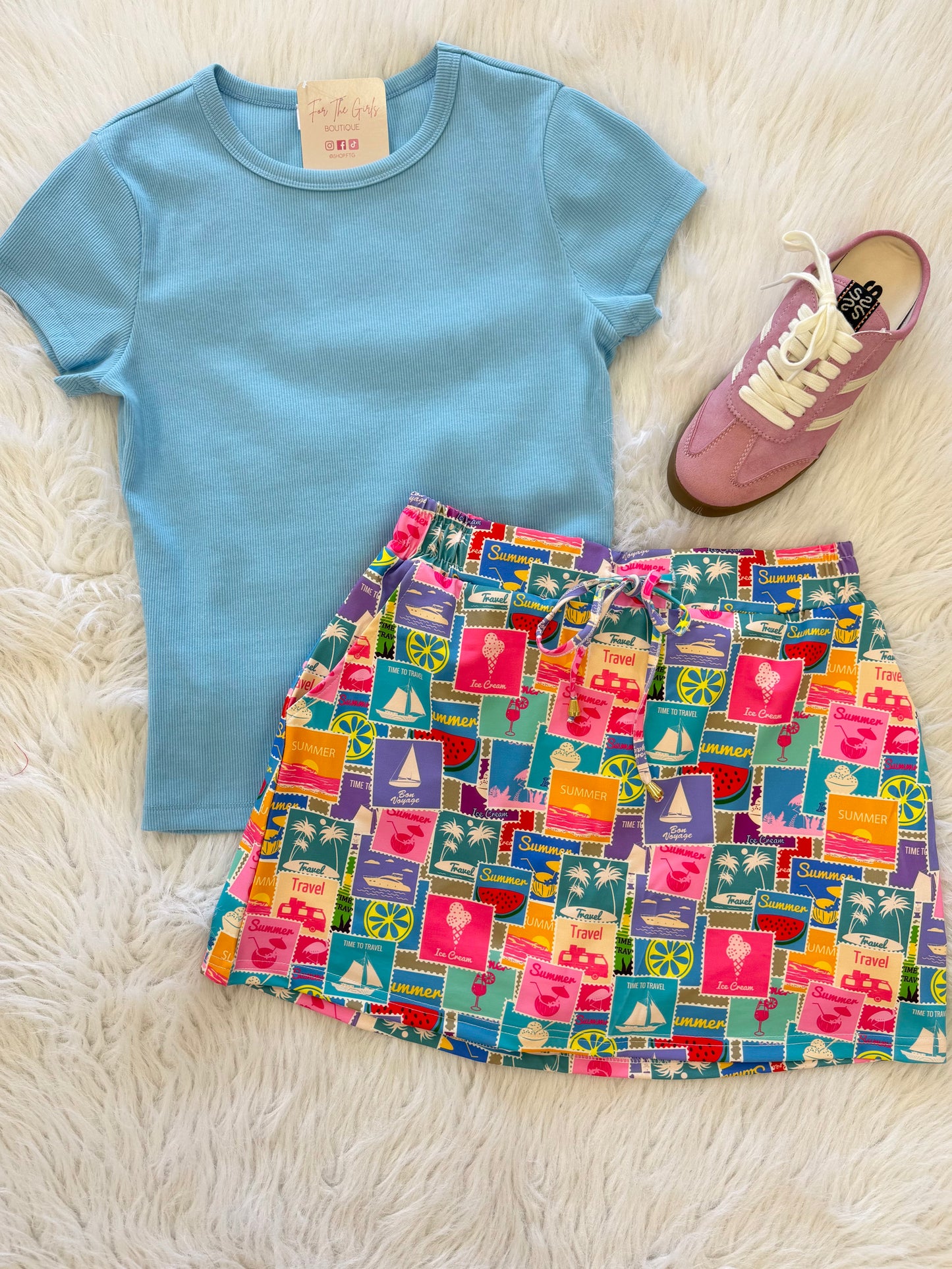 Postmarked In Paradise Skort