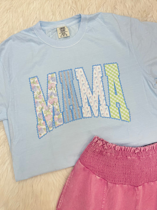 Blue Vintage MAMA Graphic Tee