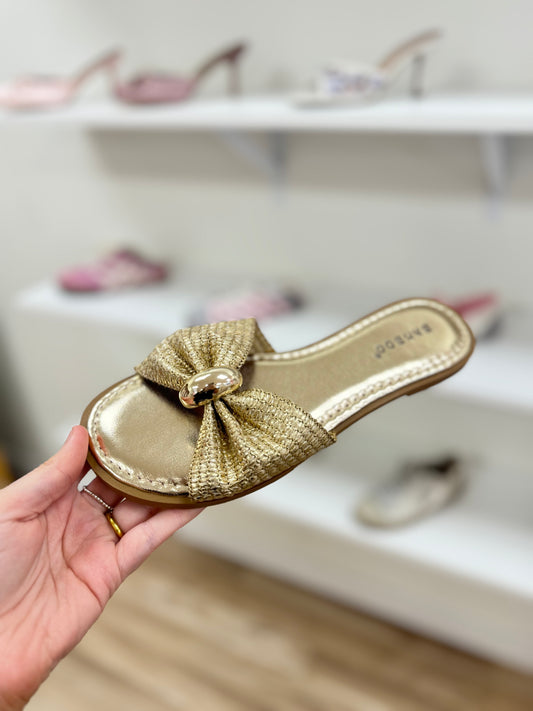 Gold Raffla Detail Sandal