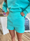 Mint Sweatshirt & Shorts Set