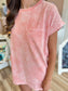 Coral Cotton Tee Shirt Dress