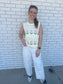 Butter Yellow Flower Knit Spring Tank