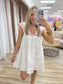 Red Polka Dot Embroidered Dress