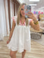 Red Polka Dot Embroidered Dress