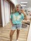 Blue Watercolor Butterfly Graphic Tee