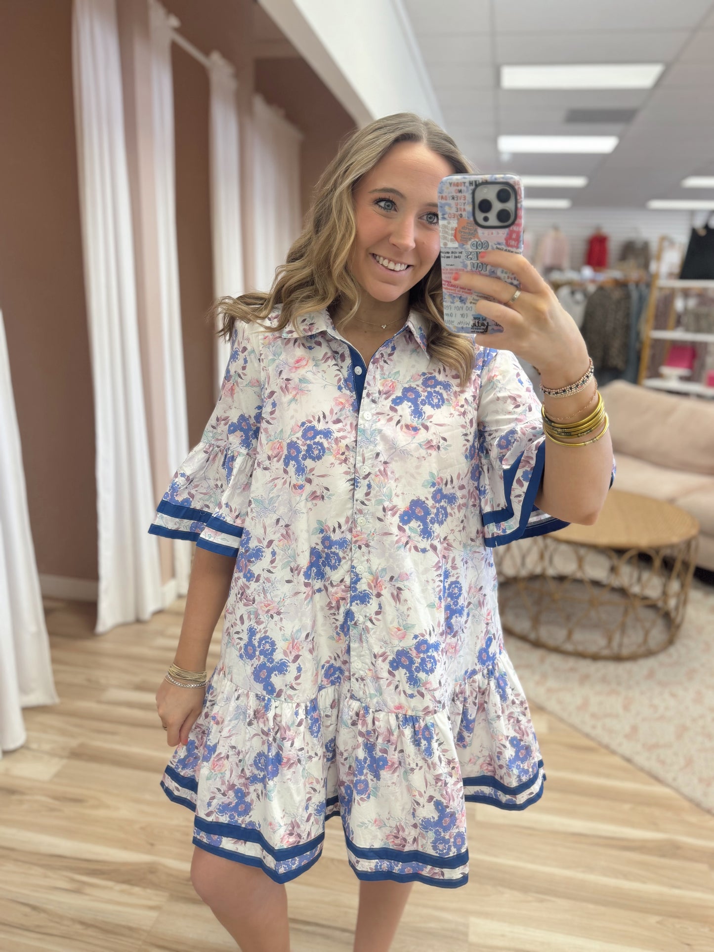 Lilac/Blue Floral Dress