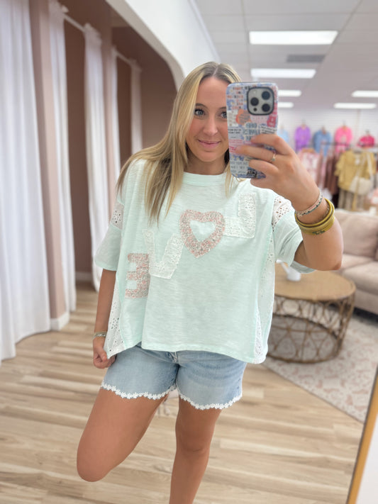 Mint Love Knit Top