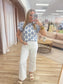 High Rise Patch Pocket Wide Leg Jean