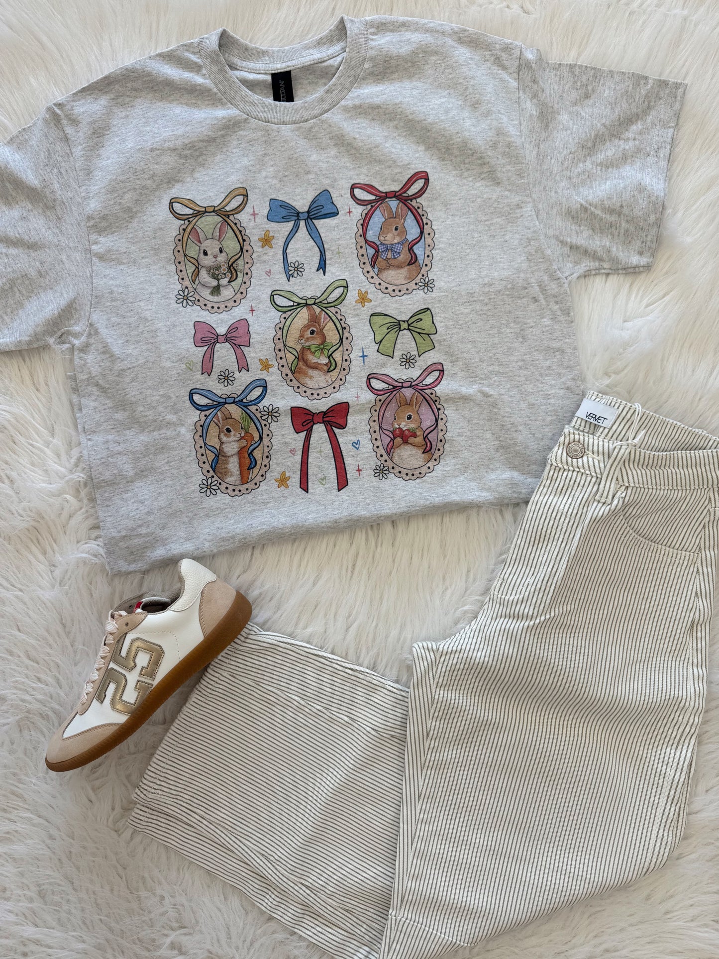Easter Bow Bunny Graphic Tee