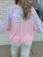 Floral Oversized Crew Neck Pullover