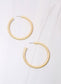 Arden Satin Hoop Earring MATTE GOLD: Default