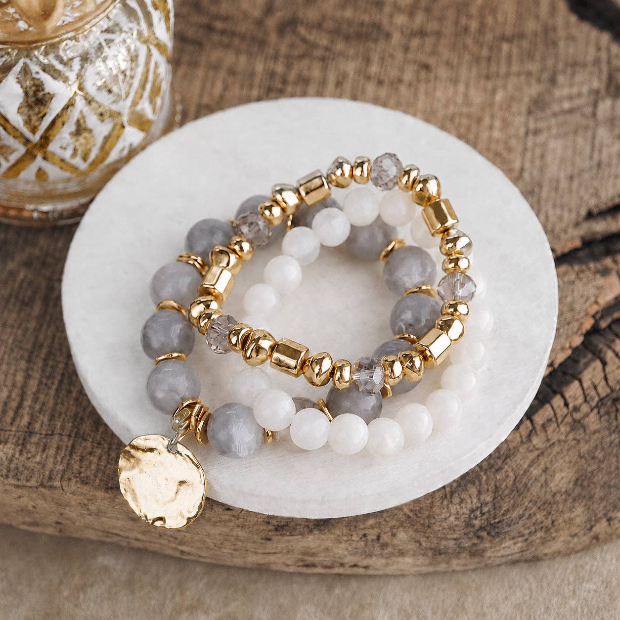 Sorbet Stack Set of 3 Stretchy Beaded Summer Bracelets