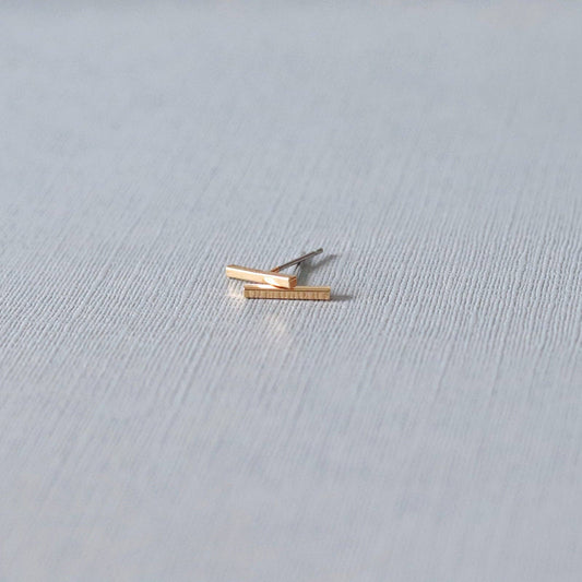 Mini Gold Bar Studs