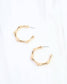 Bamboo Hoop Earring Gold