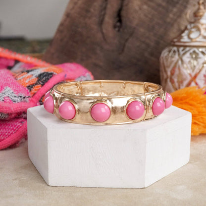 Eternity Statement Bangle Pink