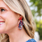 Patriotic Palm Beach Loop Earrings
