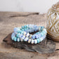 Sunlit Drift – Crackle Glass Rondelle Bracelet Set