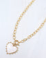 Ainsley Heart Pendant Toggle Necklace Gold