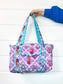 Purple Wildflowers Quilted Mini Duffle Bag