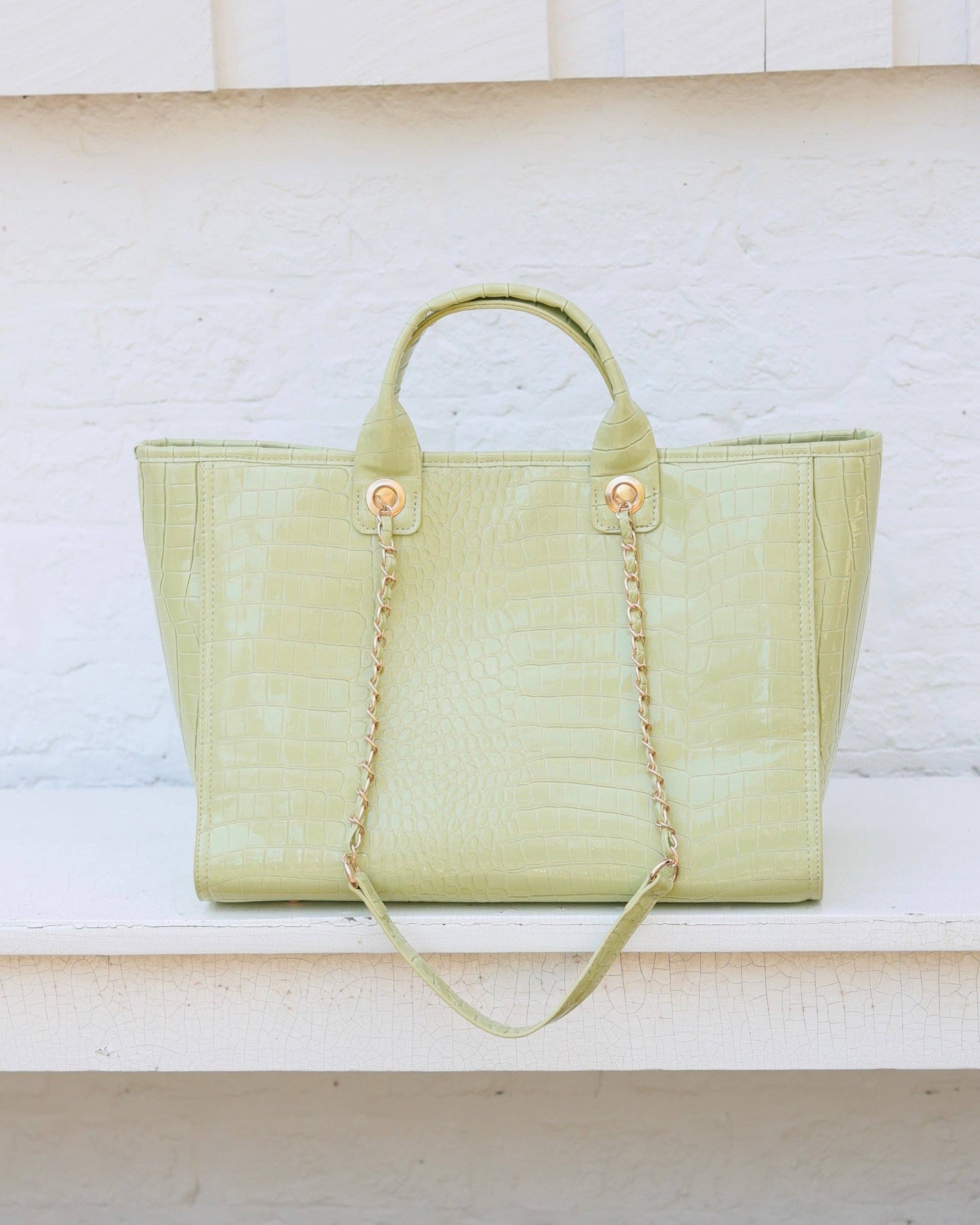 Missy Tote Lime - Caroline Hill