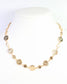 Hammered Circle Necklace Gold