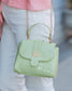 Tucker Handbag Lime Patent - Caroline Hill