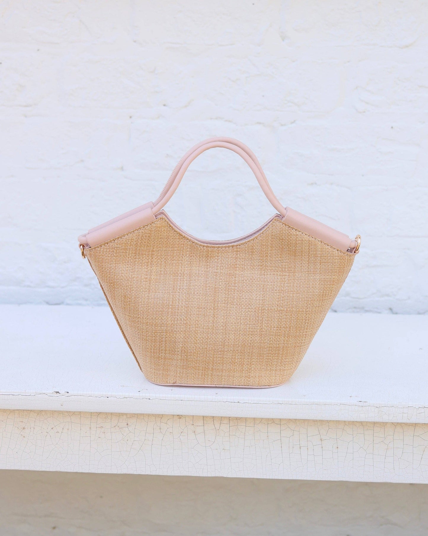 Leland Mini Tote Natural Blush - Caroline Hill