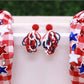 Patriotic Palm Beach Loop Earrings