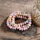 Sunlit Drift – Crackle Glass Rondelle Bracelet Set