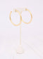 Arden Satin Hoop Earring MATTE GOLD: Default