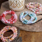 Sunlit Drift – Crackle Glass Rondelle Bracelet Set