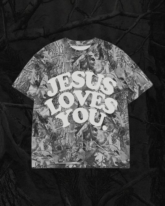 Jesus Loves You Camo Graphic Tee