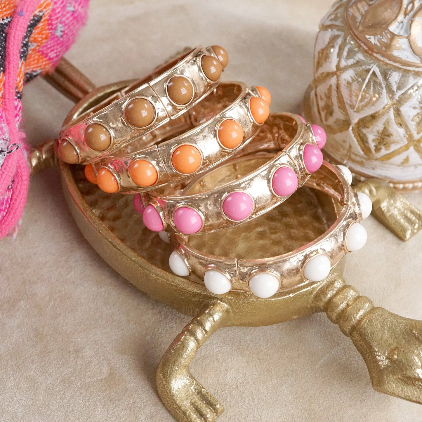 Eternity Statement Bangle Pink