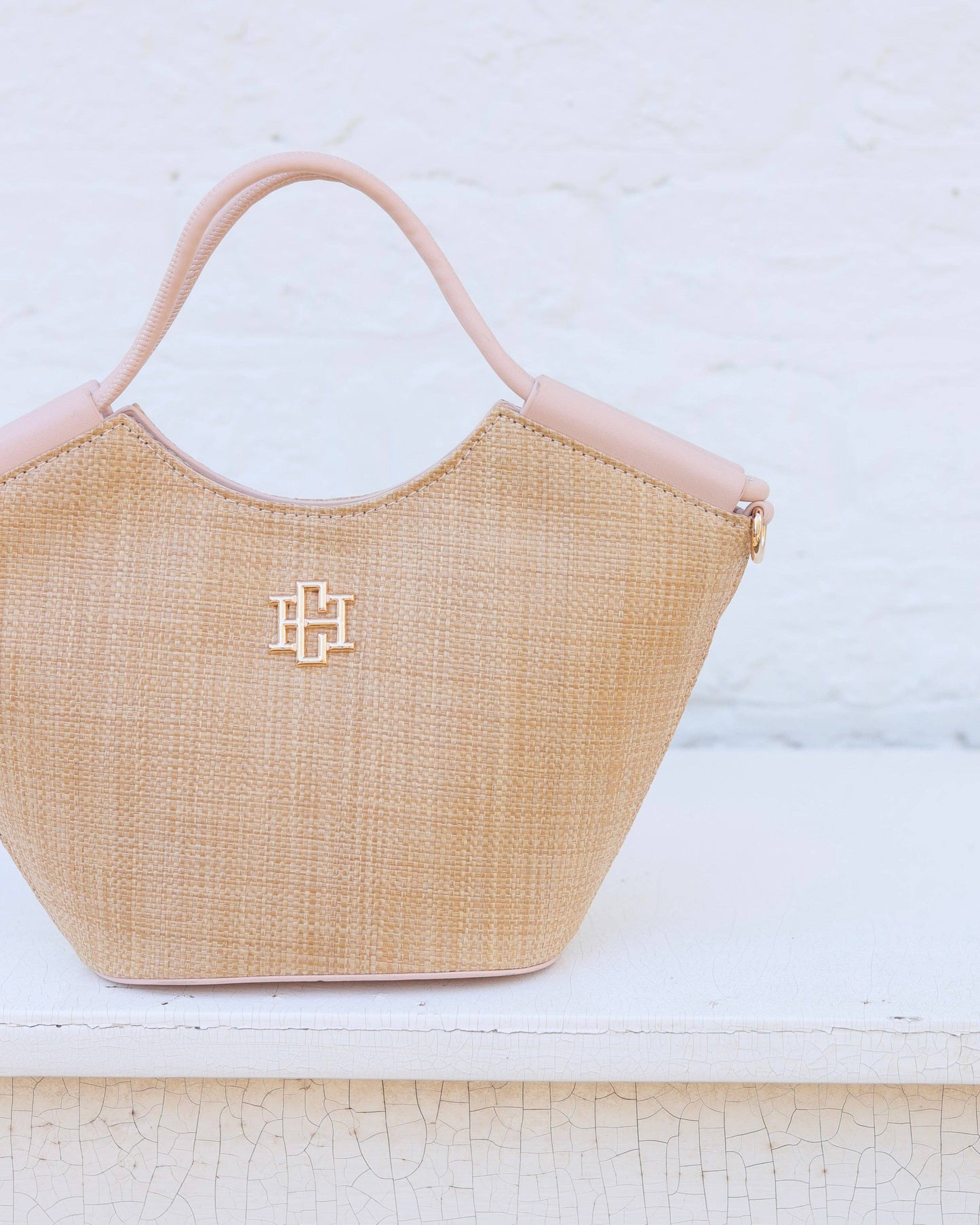 Leland Mini Tote Natural Blush - Caroline Hill