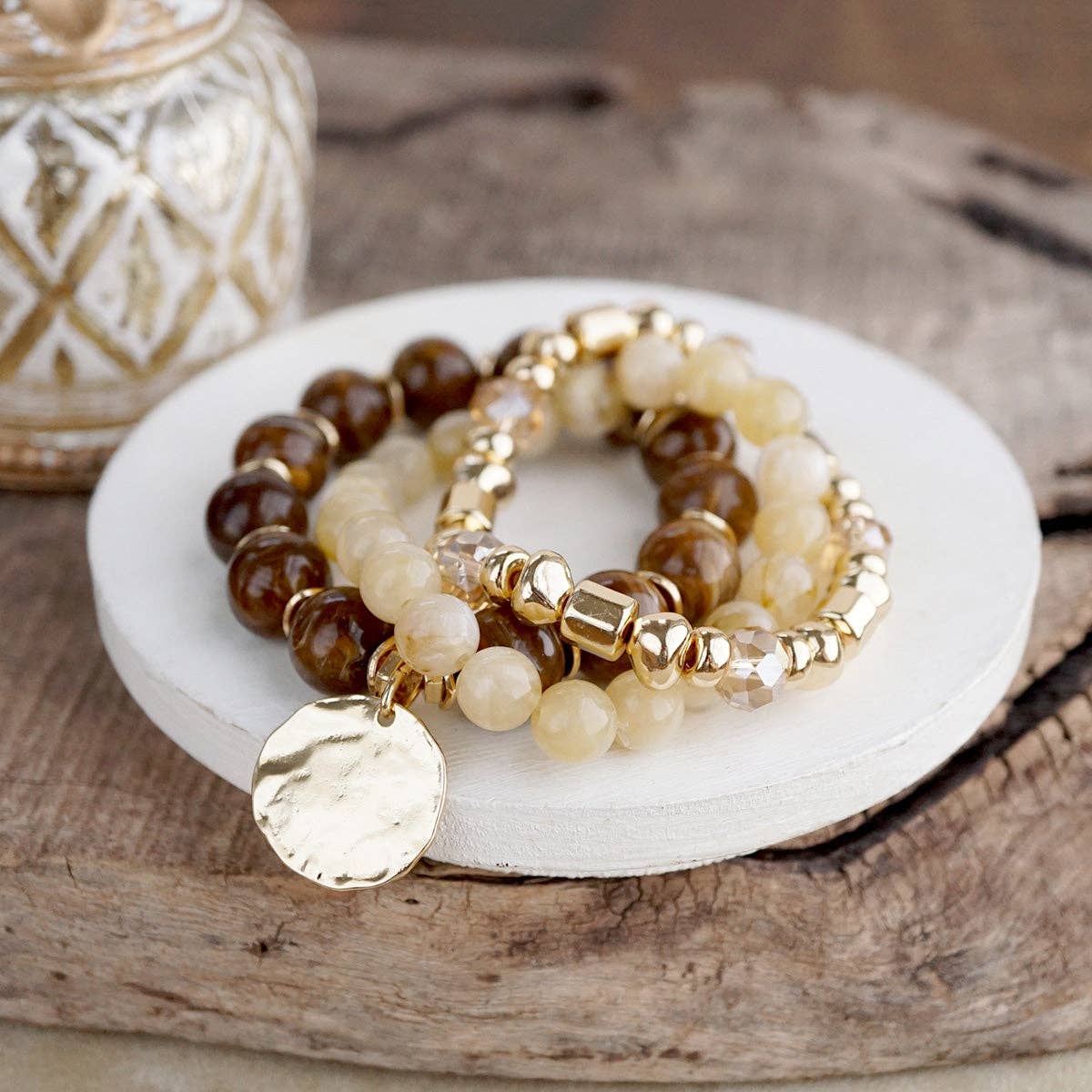Sorbet Stack Set of 3 Stretchy Beaded Summer Bracelets