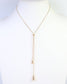 Mount Vernon Teardrop Slider Necklace Gold