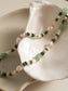 18K Non Tarnish Bohemian Rose Pearl and Bead Necklace