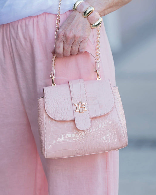 Tucker Handbag Blush Patent -Caroline Hill